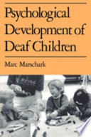 Psychological Development Of Deaf Children book