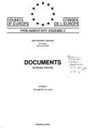 Documents  Working Papers   Council of Europe  Parliamentary Assembly