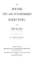 The New York City and Co-partnership Directory