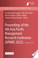 Proceedings of the 4th Asia Pacific Management Research Conference  APMRC 2022  Book