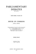 Parliamentary Debates  Hansard  