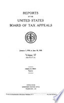 Reports of the U S  Board of Tax Appeals Book PDF