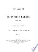 Catalogue of Scientific Papers  1800 1900