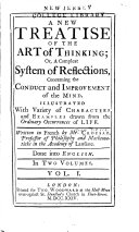 A New Treatise of the Art of Thinking  Or