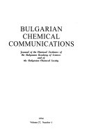 Bulgarian Chemical Communications