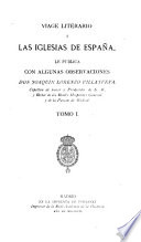 Viage literario á las iglesias de España: Valencia. 1803-04