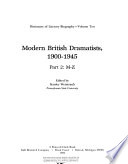 Modern British Dramatists, 1900-1945: M-Z