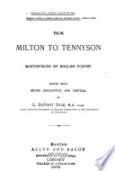 From Milton to Tennyson