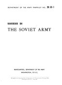 Handbook on the Soviet Army