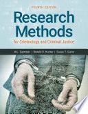 Research Methods for Criminology and Criminal Justice Book