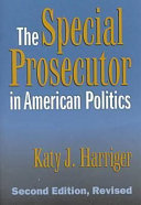 The Special Prosecutor in American Politics