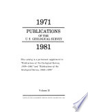 Publications of the Geological Survey