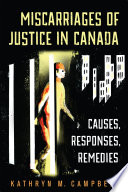 Miscarriages of Justice in Canada Book