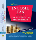 Income Tax including Tax Planning & Management A.Y 2020-21