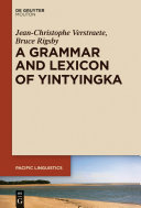 A Grammar and Lexicon of Yintyingka Pdf/ePub eBook