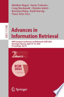 Öffnen Sie das Medium Advances in information retrieval von ECIR &lt;2022, Stavanger&gt; im Bibliothekskatalog