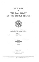 Reports of the Tax Court of the United States
