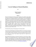 Current Challenges in Financial Regulation