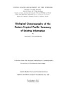 Biological Oceanography of the Eastern Tropical Pacific
