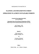 Proceedings of the Meeting on Planning and Implementing Forest Operations to Achieve Sustainable Forests