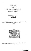 Speeches  From 29th November 1938 to 16th October 1943