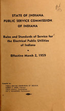 Rules and Standards of Service for the Electrical Public Utilities of Indiana