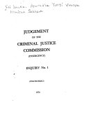 Judgement of the Criminal Justice Commission  Insurgency  