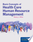Basic Concepts of Health Care Human Resource Management Book