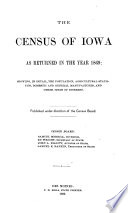 The Census of Iowa as Returned in the Year 1869 Book PDF