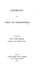 Sermons for Lent to Passiontide