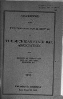 Proceedings of the     Annual Meeting of the Michigan State Bar Association