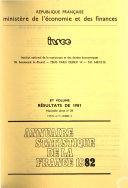 Annuaire Statistique de La France 1982