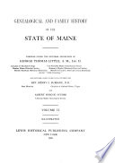 Genealogical And Family History Of The State Of Maine