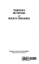 Webster's Dictionary and Roget's Thesaurus