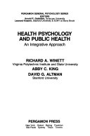Health Psychology and Public Health Book