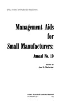 Management Aids for Small Manufacturers