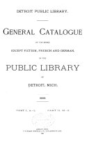 General Catalogue of the Books