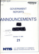 Government Reports Announcements