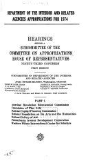 Department of the Interior and Related Agencies Appropriations for 1974