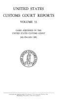United States Customs Court Reports
