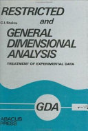 Restricted and General Dimensional Analysis Book