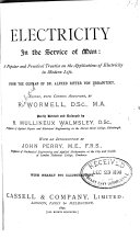 Electricity in the Service of Man