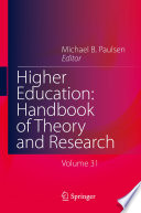 Higher Education  Handbook of Theory and Research Book