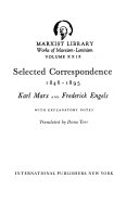Karl Marx And Frederick Engels Selected Correspondence 1846 1895