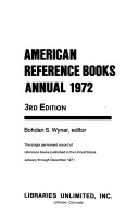 American Reference Books Annual