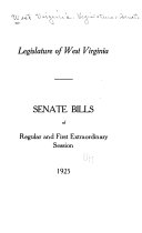 Senate Bills Of Regular And Extra Sessions 