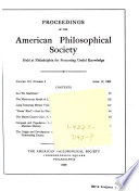 Proceedings  American Philosophical Society  vol  113  No  2  1969  Book