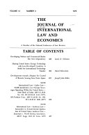 The Journal of international law and economics