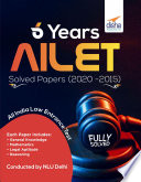 6 Years AILET Solved Papers  2020 to 2015  Book