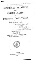 Commercial Relations of the United States with Foreign Countries During the Years    